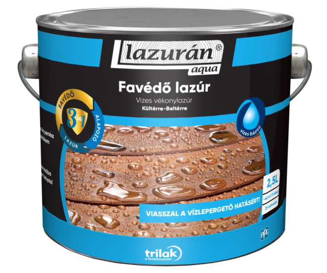 Lazurán Aqua Favédő Lazúr 3in1_2,5L